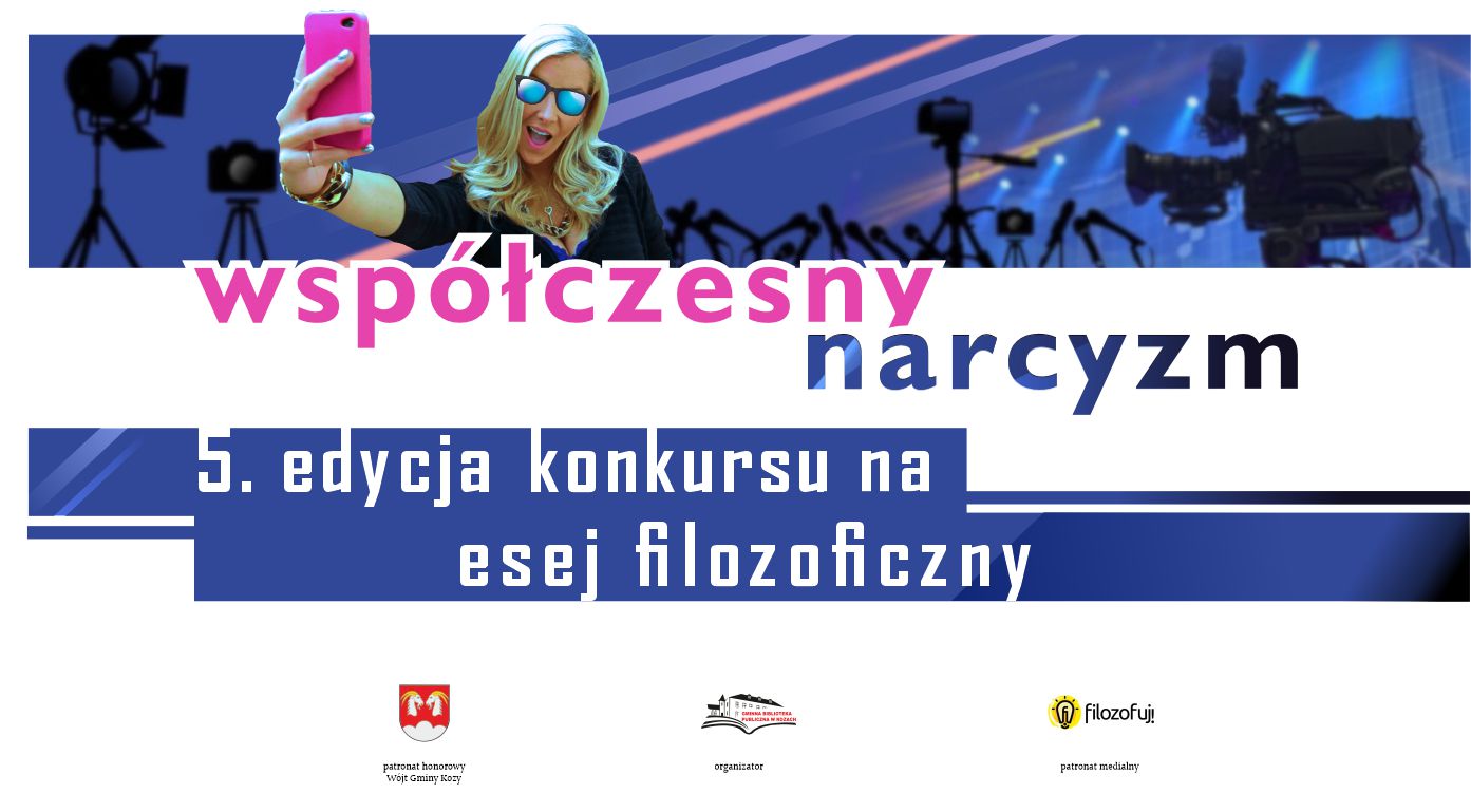 Grafika, plakat informujący o konkursie - esej filozoficzny