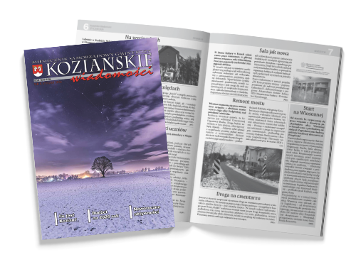 Grafika prezentująca koziańskie wiadomości numer styczeń 2026